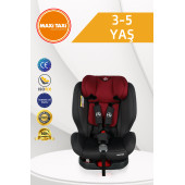 Maxi Taxi Safe Travel 0-36 Kg 360° Dönebilen Isofix Oto Koltuğu Bordo - 5
