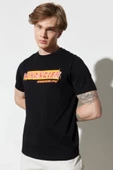 Wrangler W231257001 Siyah Wrangler Baskılı Bisiklet Yaka Erkek T-Shirt - 3
