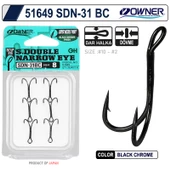 Owner 51649 SDN-31 Black Chrome İkili Rapala İğnesi - 2