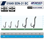 Owner 51649 SDN-31 Black Chrome İkili Rapala İğnesi - 3