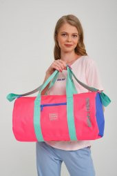 Elatae Orta Boy Unisex Çok Gözlü Spor Fitness Seyahat Çantası Pembe - 3