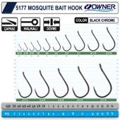 Owner 5177 Mosquito Hook Black Chrome Sinek Olta İğnesi - 3