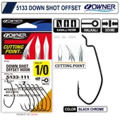 Owner 5133 Down Shot Offset Olta İğnesi Black Chrome - 2