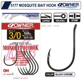 Owner 5177 Mosquito Hook Black Chrome Sinek Olta İğnesi - 2
