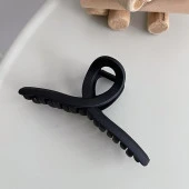 Mandal Toka İthal Ürün Fiyonk Büyük Boy 13 cm Mat Siyah Saç Tokası - 1