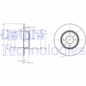 ARKA FREN DISKI FIAT BRAVO II 07 STILO 01 LINEA 07 ALFA ROMEO MITO 08 LANCIA DELTA II 08 251.5x10x4DL - 1
