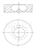 PISTON SEGMAN 84.50mm BMW B37 B47 F10 F20 F30 F40 G20 G30 G22 F32 F34 F36 G32 G11 F48 F15 MINI F54 F55 F56 F57 F60 - 1