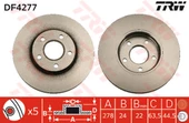 ON FREN DISK AYNASI CONNECT 1.8TDCI 02 13 ABS LI 278x24x5DL HAVALI - 1