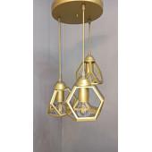 GOLD PRİZMA SARKIT AVİZE 3'LÜ - 1
