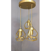 GOLD PRİZMA SARKIT AVİZE 3'LÜ - 2