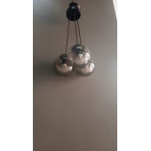 3'LÜ SİYAH GLOB CAMLI SARKIT AVİZE - 3