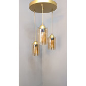 3'LÜ GOLD BORU CAMLI SARKIT AVİZE - 1