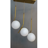 GOLD BEYAZ CAMLI SARKIT AVİZE 3'LÜ - 3