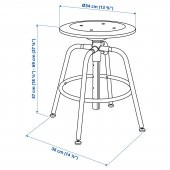 Çam Tabure, Siyah Renk MeridyenDukkan Metal Ayaklar ,Ayarlanabilir Yükseklik Mutfak Masa Taburesi thumbnail 7