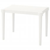Çocuk Oyun Masası,Dikdörtgen Beyaz Renk MeridyenDukkan 58x42x43 cm İç-Dış Mekan Kullanımı Çocuk Masası - 1