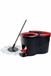 Pedallı Vileda Temizlik Seti Pedallı Kova Sap Mafsallı Kapak Mikrofiber Mop Set - 1