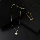 14 Ayar Hanımeli Tek Taş Altın Kolye thumbnail 4