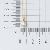 14 Ayar Hanımeli Tek Taş Altın Kolye thumbnail 5