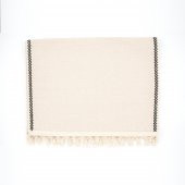 NDC Home Ham Keten Ponponlu 50 x 150 cm. Krem Runner. - 2