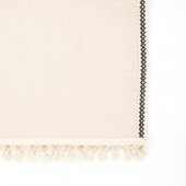 NDC Home Ham Keten Ponponlu 50 x 150 cm. Krem Runner. - 1