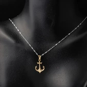 Deniz Çapası 14 Ayar Altın Kolye Ucu thumbnail 2