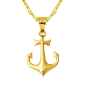 Deniz Çapası 14 Ayar Altın Kolye thumbnail 1