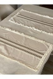Ham Keten Krem 2li Vintage Runner (40 x 80) - 3