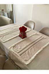 Ham Keten Krem 2li Vintage Runner (40 x 80) - 8