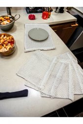 4Lü Amerikan Servis Ham Pamuk Örme Dantel Püsküllü (35x50) - 4