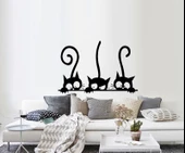 Dekoratif Kedi Temalı Ev Ofis Cafe İçin Duvar Sticker Çıkartma - 2