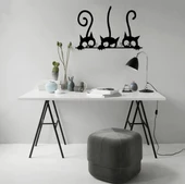 Dekoratif Kedi Temalı Ev Ofis Cafe İçin Duvar Sticker Çıkartma - 1