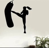 Kick Boks Salonu Dekorasyonu İçin Dekoratif Sticker Çıkartma - 1