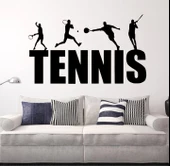 Tenis Kulüpleri Tenis Salonları Dekorasyonu İçin Dekoratif Sticker Çıkartma - 1