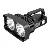 POWERMASTER W5123 SÜPER PARLAK PİLLİ - ŞARJLI - 4 FARKLI MOD SEÇENEKLİ BATTAL BOY EL FENERİ - 1