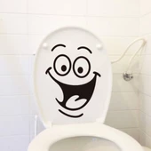 Banyo Tuvalet Klozeti İçin Komik Sticker Çıkartma Gülenyüz - 1