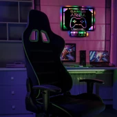 Veraart Işıklı Kişiselleştirilebilir Tablo Gamer Area Dekoratif Gece Lambası 60 cm - 7