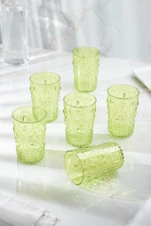 Akrilik Yeşil Tekli Kısa Bardak & Su Meşrubat Kahve Yanı Bardağı 400 ml ( Cam Değildir ) thumbnail 4