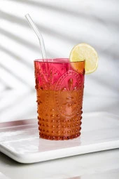 Akrilik Renkli 6'lı Kısa Bardak & Su Meşrubat Kahve Yanı Bardağı 400 ml ( Cam Değildir ) - 10