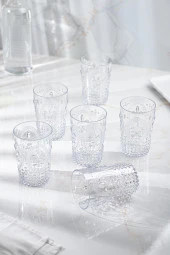 Akrilik Şeffaf 6'lı Kısa Bardak & Su Meşrubat Kahve Yanı Bardağı 400 ml ( Cam Değildir ) thumbnail 2