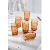 Akrilik Bal 6lı Kısa Bardak & Su Meşrubat Kahve Yanı Bardağı 400 ml ( Cam Değildir ) - 2