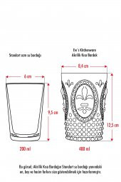 Akrilik Füme 6lı Kısa Bardak & Su Meşrubat Kahve Yanı Bardağı 400 ml ( Cam Değildir ) - 4
