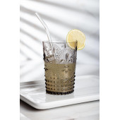Akrilik Füme 6lı Kısa Bardak & Su Meşrubat Kahve Yanı Bardağı 400 ml ( Cam Değildir ) - 3