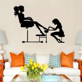 Bayan Ayak Bakım Salonu Dekorasyonu İçin Dekoratif Sticker Çıkartma - 1