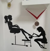 Bayan Ayak Bakım Salonu Dekorasyonu İçin Dekoratif Sticker Çıkartma - 3