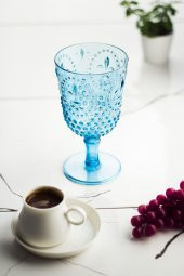 Akrilik Aquamarin Tekli Kadeh & Su Meşrubat Kahve Yanı Bardağı 450 ml ( Cam Değildir ) - 2