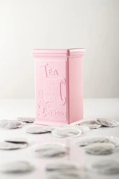 Akrilik Soft Pembe Şeker Kahve Çay Kavanozu 500 Ml (Vakum Kapak ) - 6