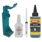 Ekoset Hp 45 uyumlu Siyah Kartuş Dolum seti ve 100ml Mürekkep thumbnail 1