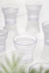 Akrilik Şeffaf 6'lı Kısa Bardak & Su Meşrubat Kahve Yanı Bardağı 300 ml ( Cam Değildir ) - 3