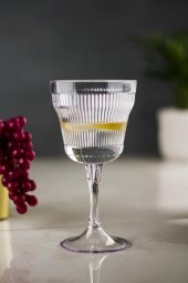 Akrilik Şeffaf Tekli Kadeh & Su Meşrubat Kahve Yanı Bardağı 300 ml ( Cam Değildir ) - 1