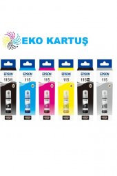 Epson 115 Ecotank Serisi 6&apos;lı 115 Orijinal Mürekkep Seti - 1